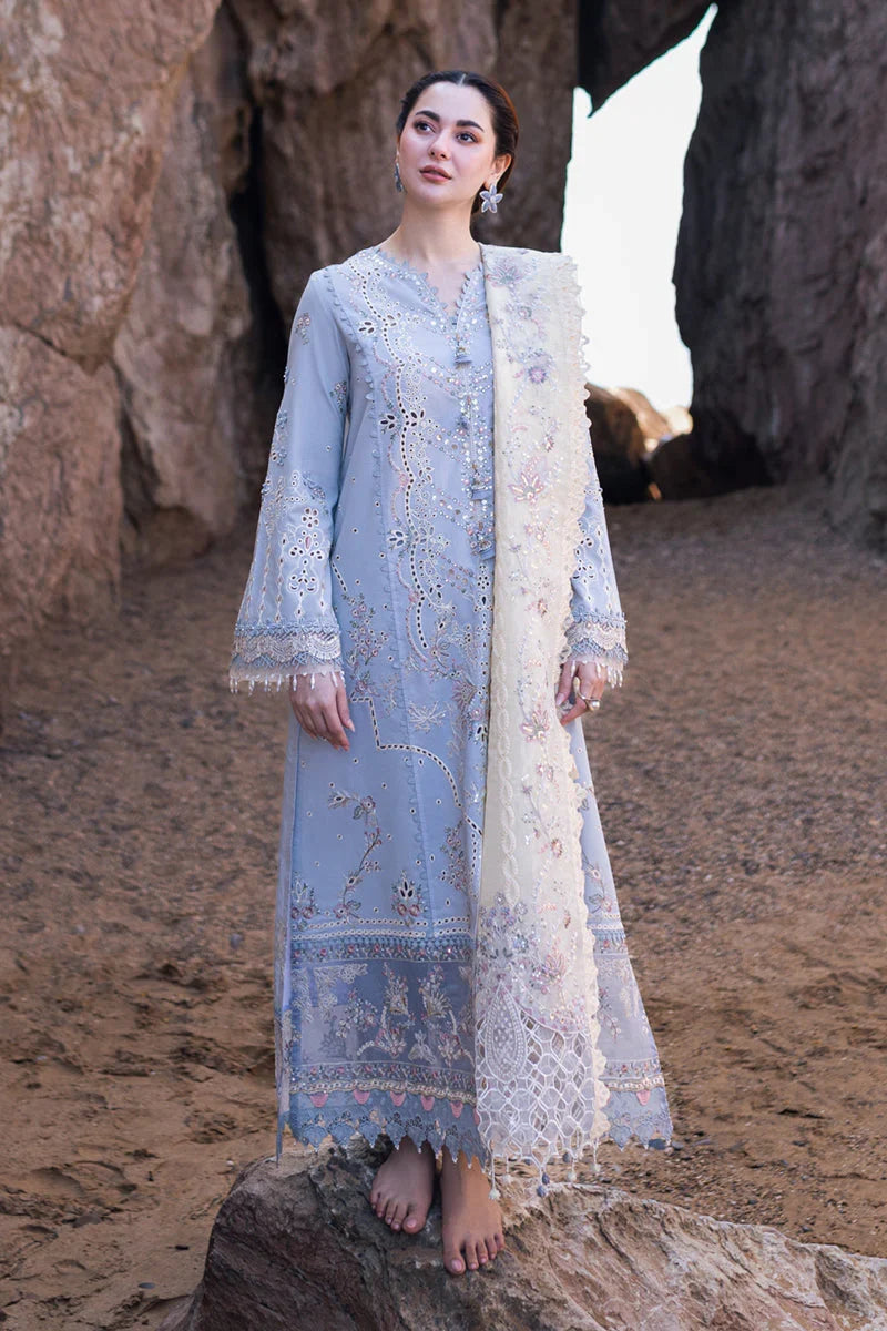 Luxury Festive Embroidered Lawn  - NY1127