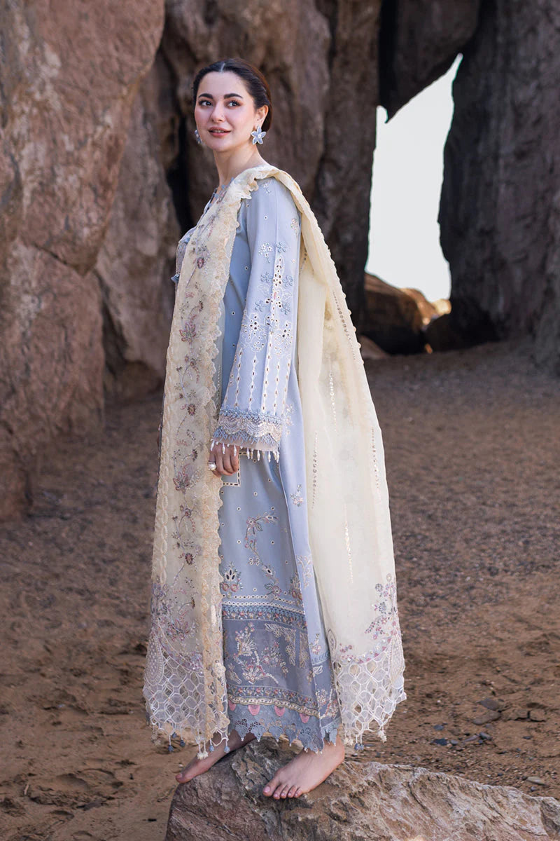 Luxury Festive Embroidered Lawn  - NY1127