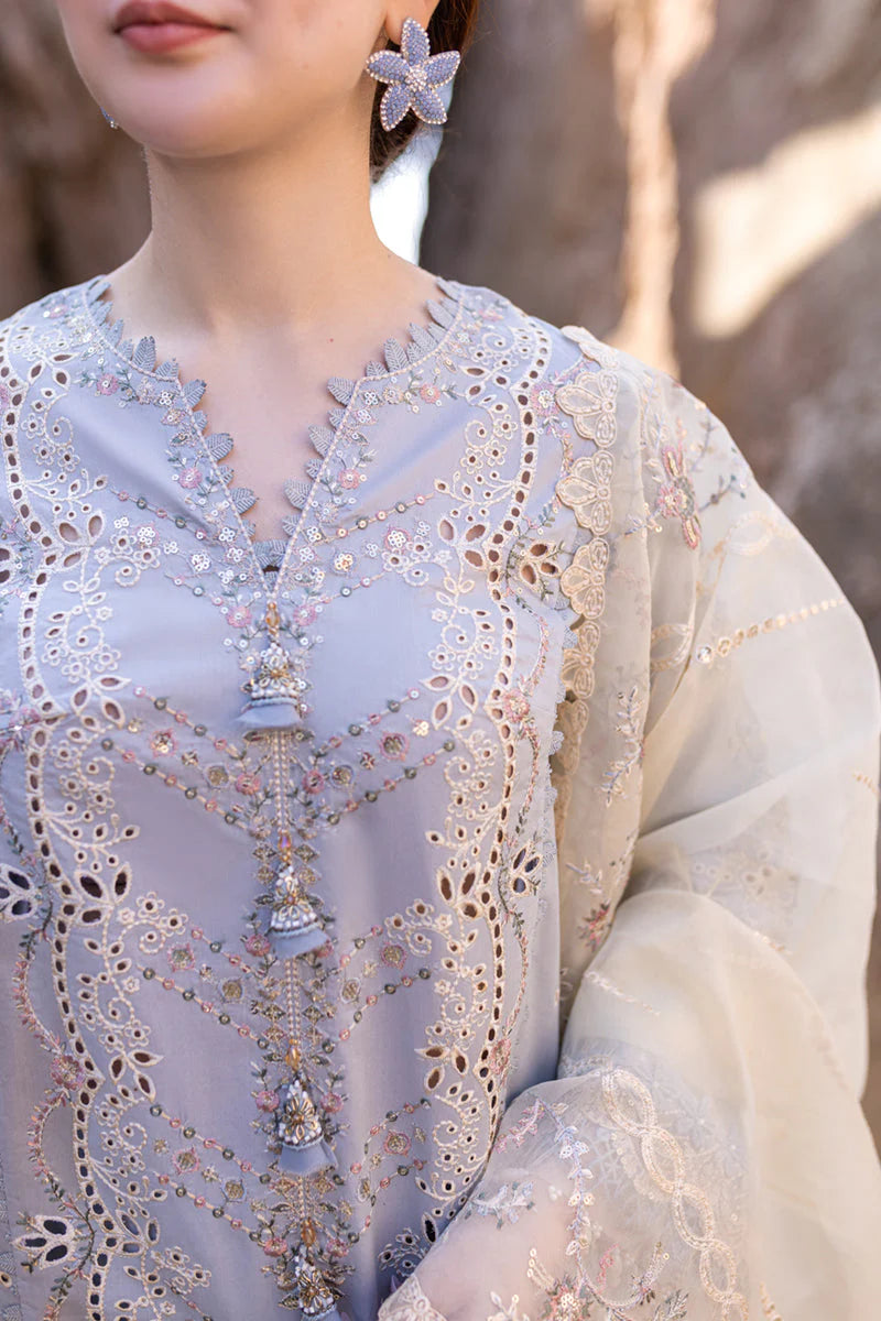 Luxury Festive Embroidered Lawn  - NY1127