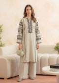 Embroidered Lawn Flapper Suit – Ivory, Summer Wear