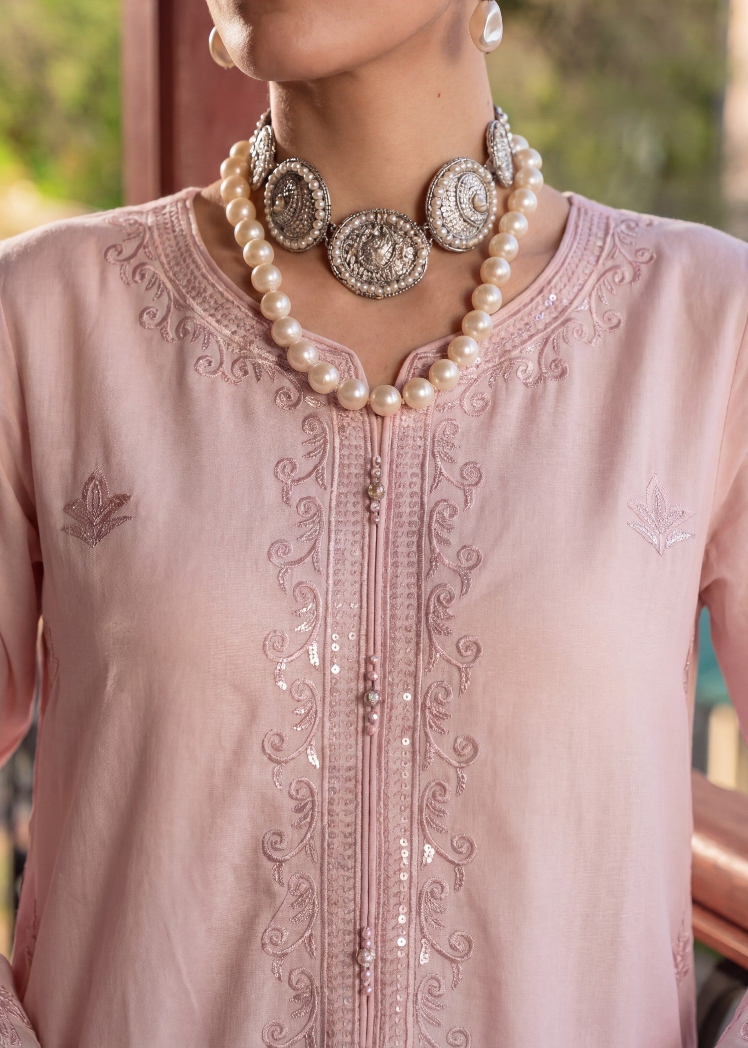 Embroidered Lawn 3-Piece Suit – Pink, Voile Dupatta