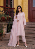 Embroidered Lawn 3-Piece Suit – Pink, Voile Dupatta