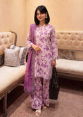 Embroidered Textured Lawn Farshi Shalwar Suit – Purple, Manaar Dupatta