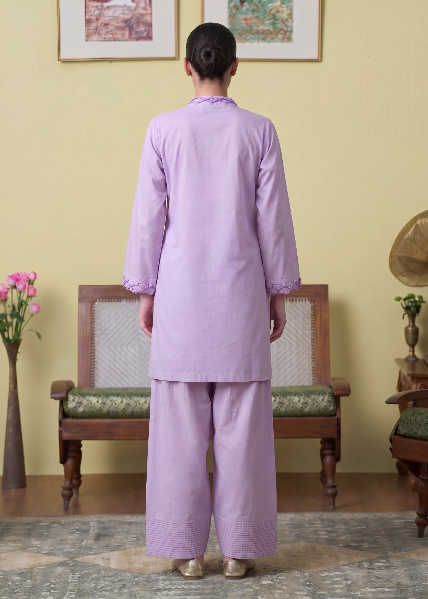 Lace Lawn 3-Piece Suit – Violet, Voile Dupatta