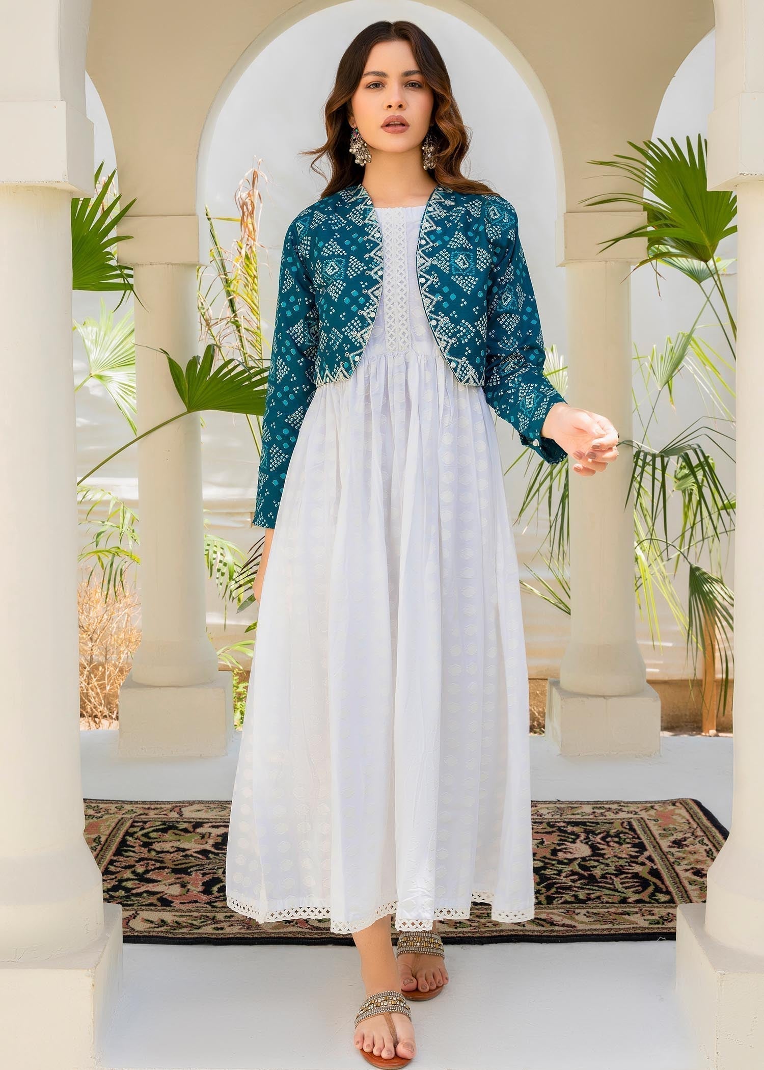 Embroidered Lawn Modern Pishwas 2-Piece Suit – White, Summer Wear