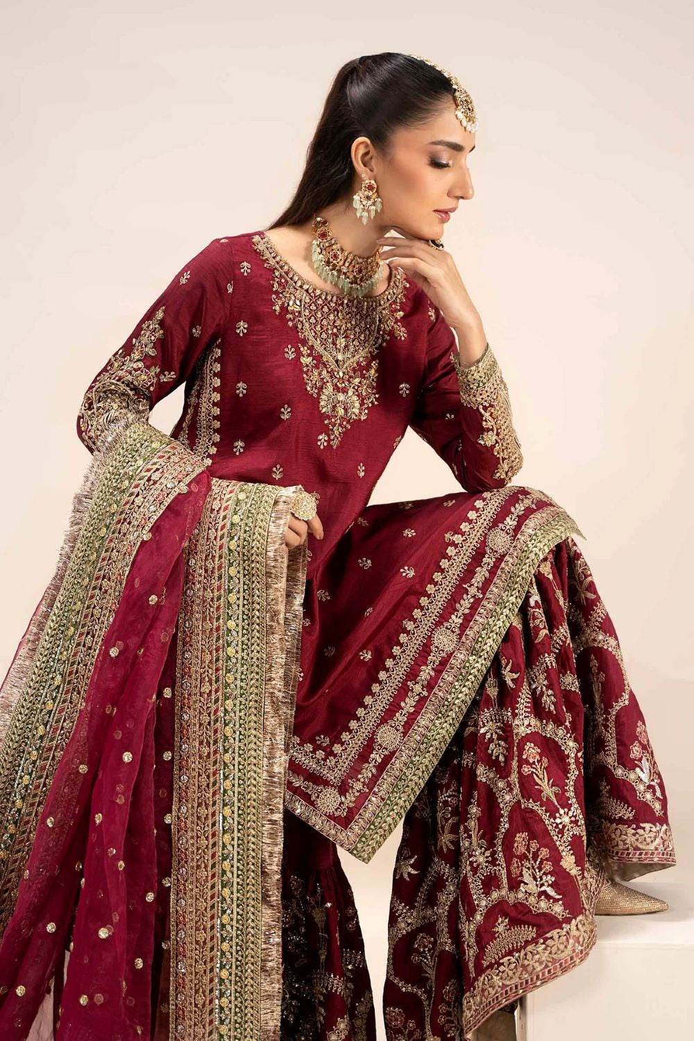 Luxury Raw Silk Embroidered 3PCS - NY1118