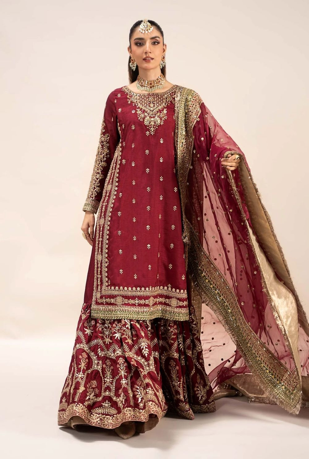Luxury Raw Silk Embroidered 3PCS - NY1118