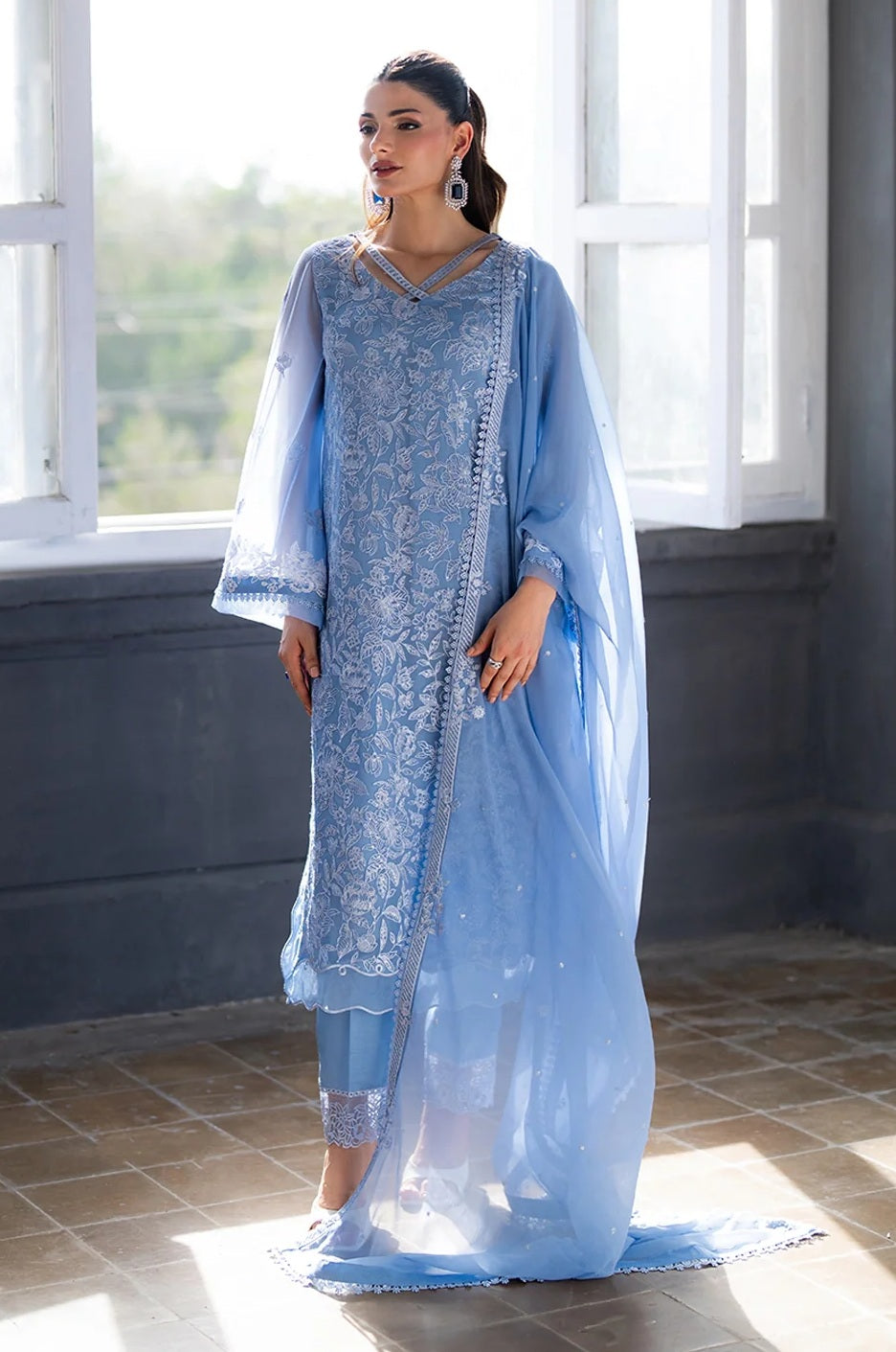 Luxury Chiffon Embroidered 3PCS - NY1122