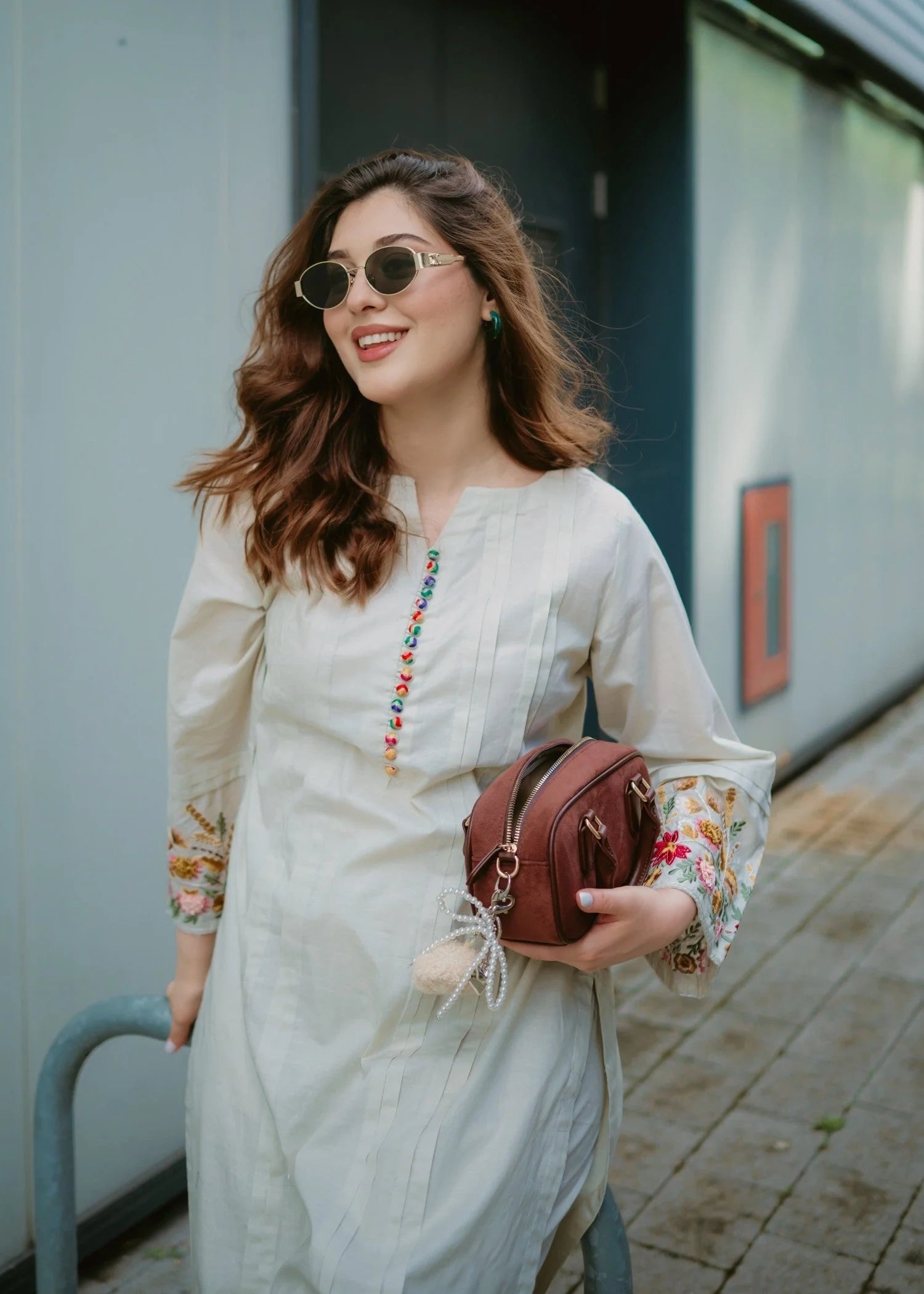 Embroidered Long Kurta Lawn 2-Piece Suit – Ivory, Summer Wear